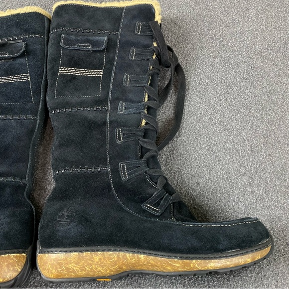 Timberland knee high Sherpa lined suede women's boots Size 7.5. - Picture 3 of 10